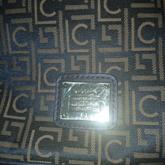 LIZ CLAIBORNE, CROSSBODY HANDBAG, VINTAGE,  BROWN AND BLACK DESIGN - Picture 2 of 7